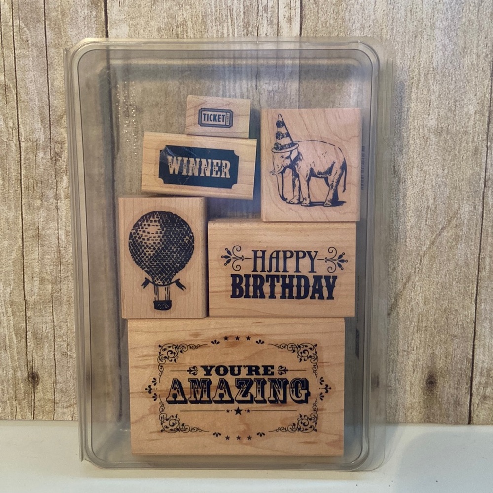 StampinUp wood block stamp set You’re Amazing retired